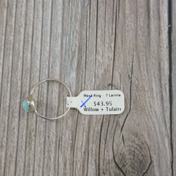 Mesa Ring Larimar Womens Silver Boho Bohemian Gypsy Dainty Gift  Present Holiday - Picture 7 of 15